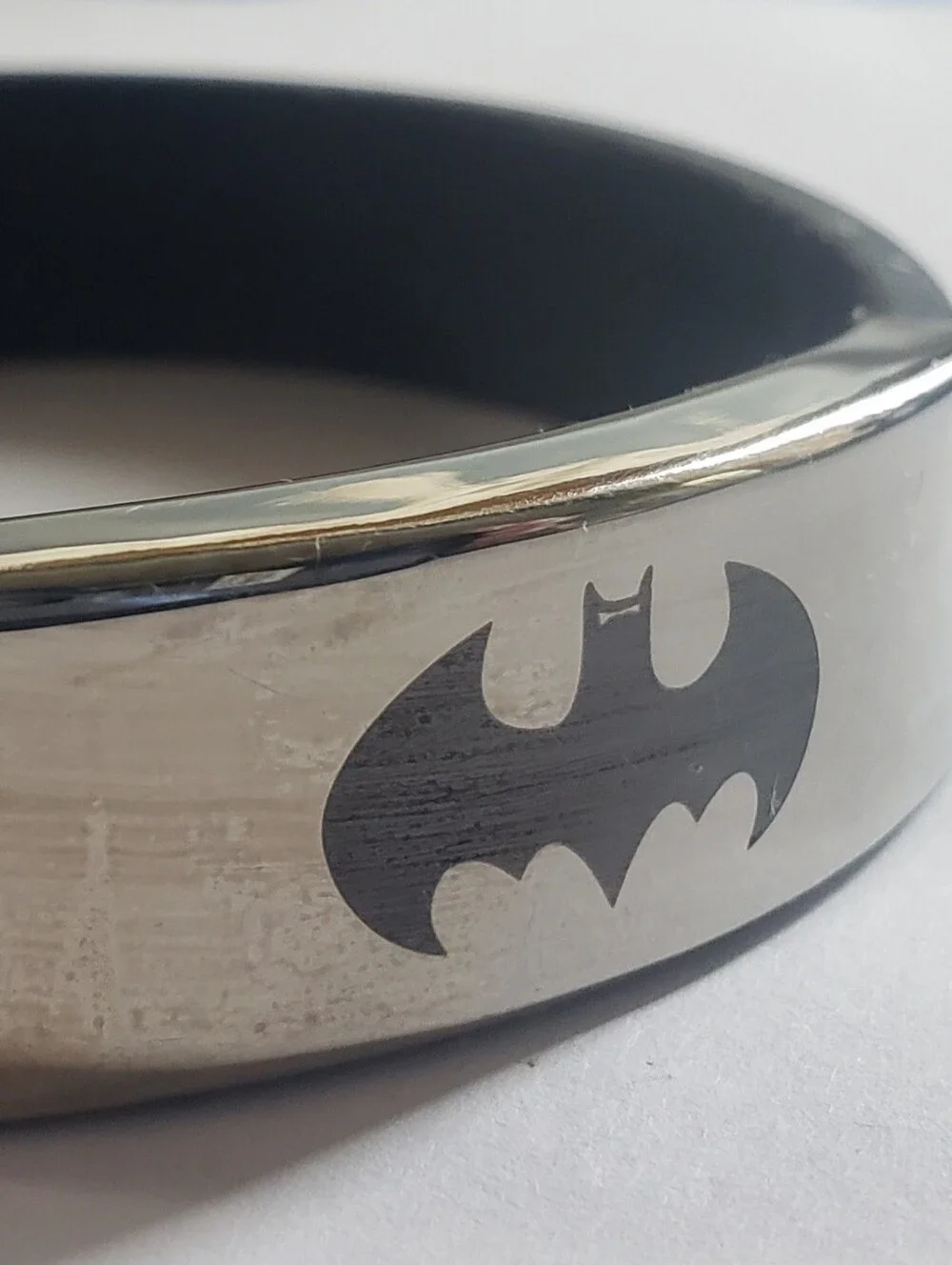 Marvel Black and Silver Batman Logo Men's Bracelet